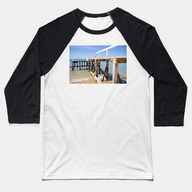 Shelley Beach, Portsea, Mornington Peninsula, Victoria, Australia. Baseball T-Shirt by VickiWalsh